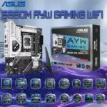 ASUS B860M AYW GAMING WIFI Micro-ATX Motherboard, LGA1851, 2x DDR5 8800+, PCIe 5.0 M.2 2.5Gb LAN. WiFi 6. USB 10Gbps, BIOS FlashBack, AI PC Ready, Supports Intel® Core Ultra Processors 
