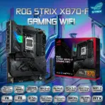 ASUS ROG STRIX X870-F Gaming WiFi AM5 ATX Motherboard, DDR5 8000+ MT/s (OC), PCIe 5.0, Dual USB4, WiFi 7, 2.5G LAN, 4x M.2, AI Overclocking, SupremeFX, Aura Sync, For Ryzen™ 9000 / 8000 / 7000 Series