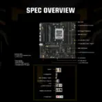 ASUS TUF GAMING A620M-PLUS AM5 Micro-ATX Motherboard, DDR5 7600+, PCIe 4.0 Dual M.2, 2.5Gb LAN, BIOS FlashBack, AI Noise Cancelation, RGB, For Ryzen™ 9000 / 8000 / 7000 Series - Image 3