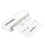 Netum XL-P801 A4 Portable Thermal Printer White With Bluetooth USB Type-C 203DPI 216mm Print Width 2600mAh Battery Inkless Printing 90 Sheets Continuous Compact Design