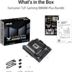 ASUS TUF Gaming B860M-PLUS LGA1851 DDR5 Micro-ATX Motherboard, PCIe 5.0 GPU & M.2, 8800+MT/s RAM, 2.5Gb LAN, USB 20Gbps Type-C DP, 12+1+2+1 80A VRM, 3x M.2, For Intel® Core™ Ultra Processors (Series 2) - Image 11