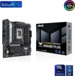 ASUS TUF Gaming B860M-PLUS LGA1851 DDR5 Micro-ATX Motherboard, PCIe 5.0 GPU & M.2, 8800+MT/s RAM, 2.5Gb LAN, USB 20Gbps Type-C DP, 12+1+2+1 80A VRM, 3x M.2, For Intel® Core™ Ultra Processors (Series 2) - Image 2