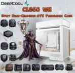 DeepCool CL660 WH Split Dual-Chamber  ATX Panoramic Case, 2 Build-in ARGB Reverse Fans, 360mm Radiator Support, 388mm GPU Clearance, 175mm Cooler, Front PSU, USB-C, High Airflow | WHITE