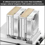 DeepCool AK620 G2 WH CPU Air Cooler, Dual Tower, 6 Heatpipes, 2000RPM, 2 PWM Fans, 57.76CFM, 0-RPM Silent Mode, CTT 2.0, Wood Grain Design, LGA1851 AM5 | WHITE - Image 4