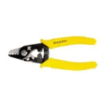 BOSI BS442265 6.5 Inch Fiber Wire Stripper Crimper Cold Rolled 50 Steel Long Flat Jaw Design Multi Function Cable Tool With Plastic Handle Grip Durable Professional Use Tool