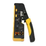 Multifunction RJ45 Crimping Tool Cat5 Cat6 Cat7 Ethernet Modular Plug Crimper RJ11 RJ12 Compatible Premium Metal Build Ergonomic Handle Safety Lock Compact Mini Network Tool