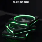 DeepCool FL12 SE 3IN1 120mm PWM ARGB Fan Kit, 3 Pack, 20 Addressable LEDs, Hydro Bearing, 400-1900 RPM, 50.74 CFM, Low Noise 28.67 dB, High Airflow Cooling | BLACK - Image 7