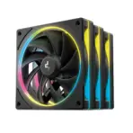 DeepCool FL12 SE 3IN1 120mm PWM ARGB Fan Kit, 3 Pack, 20 Addressable LEDs, Hydro Bearing, 400-1900 RPM, 50.74 CFM, Low Noise 28.67 dB, High Airflow Cooling | BLACK - Image 9