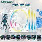 DeepCool FL12 SE WH 3IN1 120mm PWM ARGB Fan Kit, 3 Pack, 20 Addressable LEDs, Hydro Bearing, 400-1900 RPM, 50.74 CFM, Low Noise 28.67 dB, High Airflow Cooling | WHITE