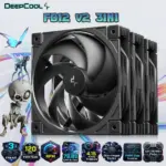 DeepCool FD12 V2 3IN1 120mm PWM Fan Kit 3 Pack, High Static Pressure 4.15 mmAq, 79.89 CFM Airflow, 500-2500 RPM Hydro Bearing, Low Noise, Performance Cooling |  SOLID BLACK