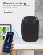 KISONLI Q25 Wireless Bluetooth RGB Speaker , 12 Watt Output , TF Card Playback , Dual Diaphragm Strong Deep Bass , IPX5 Waterproof , TWS 1 + 1 , AUX and Bluetooth Connectivity | RED  - Image 8