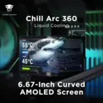 Jungle Leopard Chill Arc 360mm AIO Liquid Cooler with 6.67 Inch AMOLED Rotatable Display Hi-Res., 320W TDP Cooling, 360mm Radiator, USB Control Interface, for Intel & AMD | BLACK - Image 2