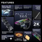 Jungle Leopard Chill Arc 360mm AIO Liquid Cooler with 6.67 Inch AMOLED Rotatable Display Hi-Res., 320W TDP Cooling, 360mm Radiator, USB Control Interface, for Intel & AMD | BLACK - Image 4