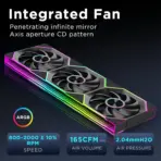 Jungle Leopard Chill Arc 360mm AIO Liquid Cooler with 6.67 Inch AMOLED Rotatable Display Hi-Res., 320W TDP Cooling, 360mm Radiator, USB Control Interface, for Intel & AMD | BLACK - Image 6