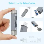 6 In 1 SD Card Reader USB Type-C / Lightning / USB-A OTG Adapter | 5Gbps Transfer | SD MicroSD USB Hub | Multi-Device Compatibility For PC Laptop Smartphone Tablet Camera - Image 6