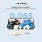 UGREEN HiTune S3 Open Ear Bluetooth 5.4 Earbuds 30H Playtime IPX5 Waterproof Clip-On Headphones, 12mm Drivers, ENC Mic, Low Latency Game Mode | White - Image 7
