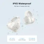 UGREEN HiTune S3 Open Ear Bluetooth 5.4 Earbuds 30H Playtime IPX5 Waterproof Clip-On Headphones, 12mm Drivers, ENC Mic, Low Latency Game Mode | White - Image 8