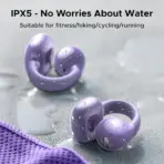 UGREEN HiTune S3 Open Ear Bluetooth 5.4 Earbuds 30H Playtime IPX5 Waterproof Clip-On Headphones, 12mm Drivers, ENC Mic, Low Latency Game Mode | Purple - Image 7