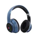 Kisonli A-8 Bluetooth Wireless Gaming Headset with RGB Lighting, 40mm Drivers, BT 5.0, 400mAh Battery, 6-8H Playtime, 110dB Sound, 32Ω Stereo Headphones, USB-C / Bluetooth/ AUX | BLUE