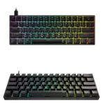 Mouschi Blaster 60 Percent Mechanical Keyboard with Red Switch, RGB 17 Modes, Hot Swappable, Anti Ghosting, Floating Keycaps, USB Wired, Compact Gaming Keyboard | BLACK - Image 3
