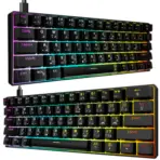 Mouschi Blaster 60 Percent Mechanical Keyboard with Red Switch, RGB 17 Modes, Hot Swappable, Anti Ghosting, Floating Keycaps, USB Wired, Compact Gaming Keyboard | BLACK - Image 2