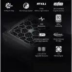 Segotep Kunlun MU-750G ATX 3.1 750W Power Supply, 80 Plus Gold, PCIe 5.1, 12V-2x6 Native GPU Connector, LLC DC-DC Japanese Capacitors, Silent FDB Fan Gaming PSU | BLACK ~ Kunlun Series - Image 3