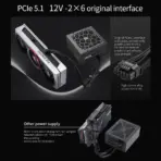 Segotep Kunlun MU-750G ATX 3.1 750W Power Supply, 80 Plus Gold, PCIe 5.1, 12V-2x6 Native GPU Connector, LLC DC-DC Japanese Capacitors, Silent FDB Fan Gaming PSU | BLACK ~ Kunlun Series - Image 5