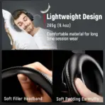 FIFINE H8 Wired Studio Headphone 3.5mm + 6.35mm for Recording, Closed-Back, 50mm Drivers, 32Ω, Passive Noise Isolation, Detachable Cable, Retractable Design For Monitoring Gaming Podcast | BLACK - Image 4