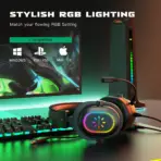 FIFINE AmpliGame H6 USB Gaming Headset with RGB & 7.1 Surround Sound, Omni Condenser Mic, 48KHz, USB-A, Lightweight Memory Foam Breathable Ear Cushions, Streaming Headphones on PS4/PS5 | BLACK - Image 8
