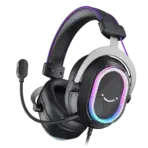FIFINE AmpliGame H13 USB Gaming Headset RGB 7.1 Surround Sound 50mm Drivers Active Noise Cancelling Mic 48KHz EQ Control Inline Controller Gaming Headphones | BLACK - Image 2