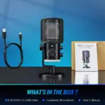 FIFINE AmpliGame AM6 RGB Gaming PC Condenser Microphone, Dual-Mic Noise Canceling for Podcast/Twitch/Discord, ChatMix Dial, Cardioid 70Hz–20KHz, USB Plug & Play, For PC Mac PS4 PS5 - Image 6
