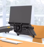 NB FP-2 VESA Laptop Mount Tray for 10 To 17 Inch Laptops , 75x75 100x100 VESA, Heavy Duty Steel Clamp Holder, Monitor Arm Mount Laptop Stand Accessory | Dark Graphite - Image 4
