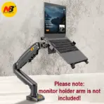 NB FP-2 VESA Laptop Mount Tray for 10 To 17 Inch Laptops , 75x75 100x100 VESA, Heavy Duty Steel Clamp Holder, Monitor Arm Mount Laptop Stand Accessory | Dark Graphite - Image 6
