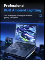 S700 Laptop Cooling Stand For 12”–17” Laptops, Dual 140mm Fans 1400RPM, RGB Lighting, USB Powered 5V, Lightweight 0.9KG, Wide Cooling Base Design - Image 4
