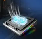 S700 Laptop Cooling Stand For 12”–17” Laptops, Dual 140mm Fans 1400RPM, RGB Lighting, USB Powered 5V, Lightweight 0.9KG, Wide Cooling Base Design - Image 2
