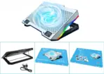 S601 Laptop Cooling Pad For 12”–17” Laptops, 160mm Fan 750RPM Ultra-Quiet, RGB Lighting, 6-Level Adjustable Stand, Aluminum Surface, USB Powered 5V - Image 5