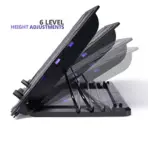 N88 Laptop Cooling Pad For 12”–15.6” Laptops With 14CM Silent Fan, Dual USB Ports, Metal Mesh Surface, 47.35CFM Airflow, 25dBA Quiet Operation, 5° Ergonomic Tilt, USB 5V  - Image 3