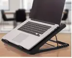 N88 Laptop Cooling Pad For 12”–15.6” Laptops With 14CM Silent Fan, Dual USB Ports, Metal Mesh Surface, 47.35CFM Airflow, 25dBA Quiet Operation, 5° Ergonomic Tilt, USB 5V  - Image 2
