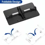 Foldable Laptop Mini Desk 52×30cm Adjustable Height 24–32cm 0–36° Tilt MDF Panel Aluminum Legs With Wrist Pad Tablet Groove Portable Bed Table For 14”–17” Laptops Black - Image 6