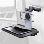 Rear Car Seat Tray Table, Universal Fit Foldable Stand With Cup Holder & MagSafe Mount, Metal Frame, Sturdy Grip, Portable Dining Work Entertainment Car Tray  - Image 8