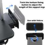 Rear Car Seat Tray Table, Universal Fit Foldable Stand With Cup Holder & MagSafe Mount, Metal Frame, Sturdy Grip, Portable Dining Work Entertainment Car Tray  - Image 6