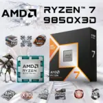 AMD Ryzen 7 9850X3D AM5 Desktop Processor, 8 Cores 16 Threads, Up To 5.6GHz Boost, 96MB Cache, DDR5 256GB Support, PCIe 5.0, Integrated Radeon Graphics, Unlocked TRAY CPU