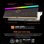 V-Color Manta XSky RGB DDR5 16GB 6000MT/s CL30 1.35V EXPO RAM Kit (2x 8GB), SK Hynix IC, AMD AM5 Optimized, RGB Sync, On-Die ECC, High Performance Gaming Memory | BLACK ~ TMXSAL8G60830KWK - Image 3