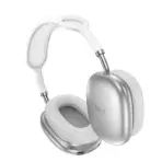 HOCO W55 Wireless Bluetooth 5.4 Headphones, 90H Battery, 800mAh, 40mm Drivers, TF Card, AUX, Built-In Mic, Closed Design, Multi Mode | SILVER - Image 15