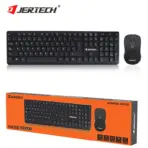 JERTECH KM300 Wireless Keyboard And Mouse Combo – 2.4GHz USB, Full Size 114 Keys, Arabic English Layout, Slim Waterproof Design, Multimedia Keys, Plug & Play Office Set | BLACK  - Image 2