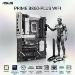 ASUS PRIME B860-PLUS WIFI LGA1851 ATX Motherboard, 4x DDR5 8666+MT/s OC, PCIe 5.0 X16, 2x M.2 NVMe, USB-C 20Gbps, WiFi 6E, Bluetooth 5.3, 2.5Gb LAN, Support Intel® Core Ultra Processors (Series 2)