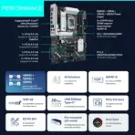 ASUS PRIME B860-PLUS WIFI LGA1851 ATX Motherboard, 4x DDR5 8666+MT/s OC, PCIe 5.0 X16, 2x M.2 NVMe, USB-C 20Gbps, WiFi 6E, Bluetooth 5.3, 2.5Gb LAN, Support Intel® Core Ultra Processors (Series 2) - Image 2