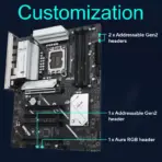 ASUS PRIME B860-PLUS WIFI LGA1851 ATX Motherboard, 4x DDR5 8666+MT/s OC, PCIe 5.0 X16, 2x M.2 NVMe, USB-C 20Gbps, WiFi 6E, Bluetooth 5.3, 2.5Gb LAN, Support Intel® Core Ultra Processors (Series 2) - Image 5