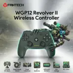 FANTECH WGP12 Revolver II Wireless Gaming Controller, 2.4GHz Dual Mode With Wired Option, 17 Buttons, Dual Vibration, 600mAh Rechargeable Battery, For PC And PS3 | Green