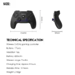 FANTECH WGP12 Revolver II Wireless Gaming Controller, 2.4GHz Dual Mode With Wired Option, 17 Buttons, Dual Vibration, 600mAh Rechargeable Battery, For PC And PS3 | Green - Image 7